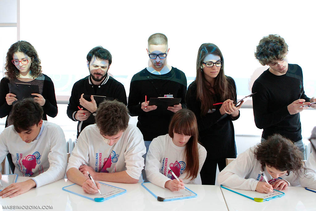 Photo of students working at a table