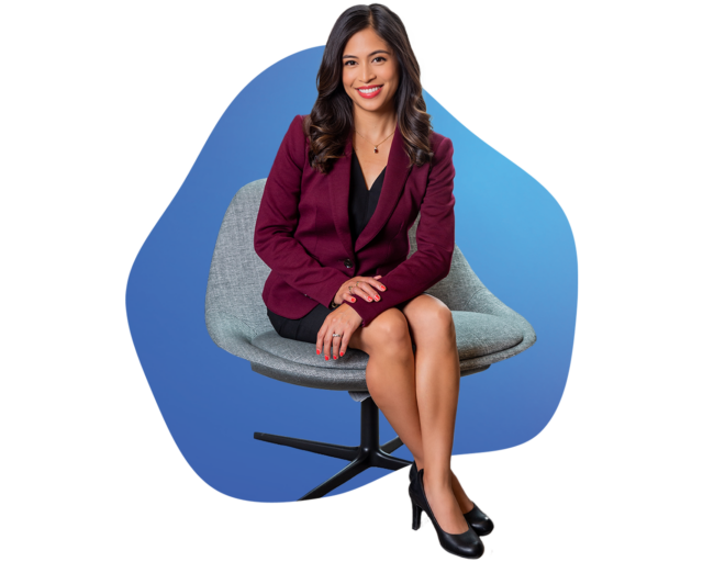Person sitting in chair smiling