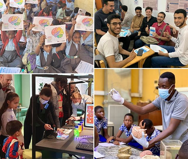 Collage of photos from Brain Awareness Week events