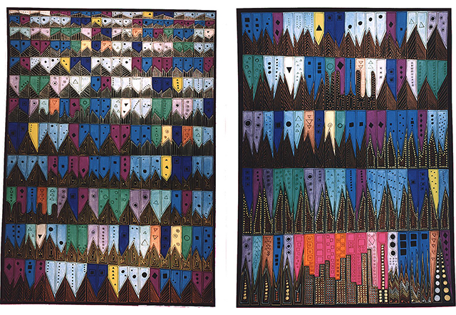 Photo of Anne Adams' painting UnRavelling Bolero